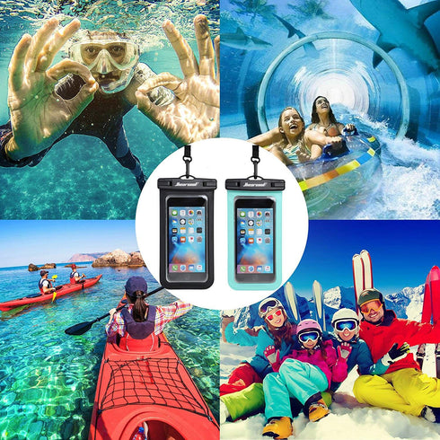 Hiearcool Waterproof Phone Pouch, Waterproof Phone Case for iPhone 16 15 14 13 Pro Max, IPX8 Cellphone Dry Bag Beach Cruise Ship Essentials 2Pack-...