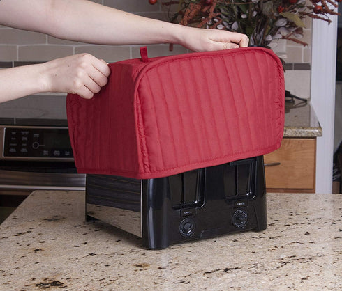 Toaster Appliance Cover Polyester Bread Toaster Cover Bakeware Protector Dust and Fingerprint Protection Four Slices...