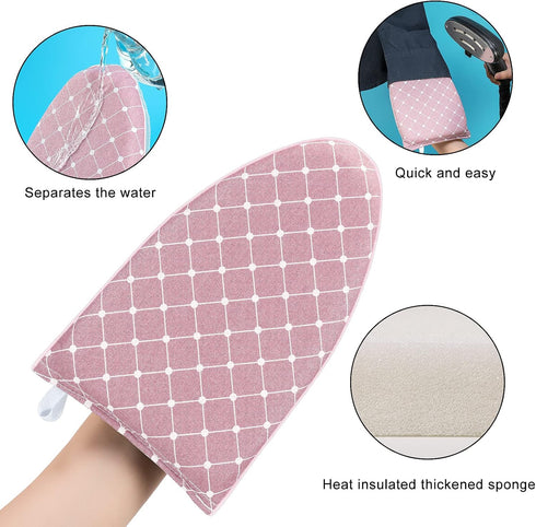 CINPIUK Garment Steamer Ironing Gloves Anti Steam Glove Heat Resistant Garment Steamer Mitt, Garment Steamer Accessories for Clothes?Pink...