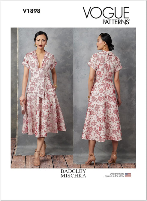 Vogue Misses' Dress Sewing Pattern Kit by Badgley Mischka, Design Code V1898, Sizes 8-10-12-14-16...