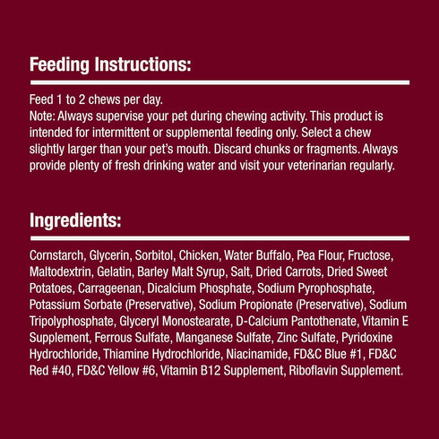 Smartbones Twist Sticks with Water Buffalo 50 Count, Rawhide-Free Chews for Dogs...