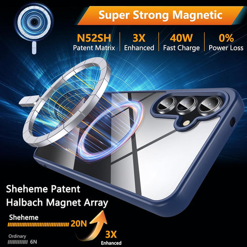 Samsung Galaxy A35 5G|A55 5G Case,A55 5G/A35 5G Case with Screen Protector,Magnetic Military Shockproof Rugged Heavy Duty Protection Slim Clear Co...