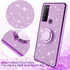 Case for TCL 30 XL (6.82-inch) Cover ShockProof Protector with Strap Lanyard Holder Ring for Girls Women Glitter Sparkle Bling Cute Phone Case for...