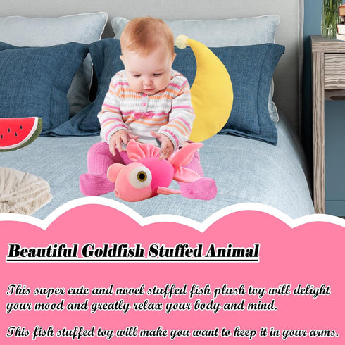 Goldfish Stuffed Animal Fish Plush Pink Cute Fish Toy for Girls Boys, 13.78 inch...