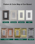 6-Pack Decorator Outlet Cover Plate, Decorative Switch Plates and Outlet Covers, Aged Bronze Metal Wall Plates for Electrical Outlets, Receptacle,...