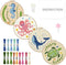 INFUNLY 4 Sets Embroidery Kit for Beginners with Sea Animals Pattern DIY Embroidery Kit for Adults Ocean Embroidery Art Kit Turtles/Seahorses/Octo...