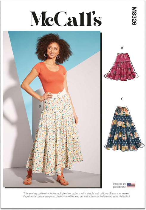 McCall's Misses' Skirts Sewing Pattern Kit, Design Code M8326, Sizes LRG-XLG-XXL...