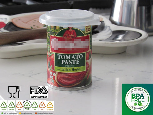 Smarter-Seal, Food Can Lids/Covers, 8-Pack, Clear Color, 4 Small Lids & 4 Large Lids - Fits Most Sizes...