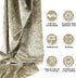 Crushed Velvet Velour Fabric by The Yard Continuous Solid Color Draping Fabric for Wedding Party Backdrop (Khaki)...