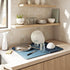 Umbra Udry Dish Rack and Microfiber Drying Mat – Space-Saving Design Folds Up for Easy Storage, Basic Rack, Denim...