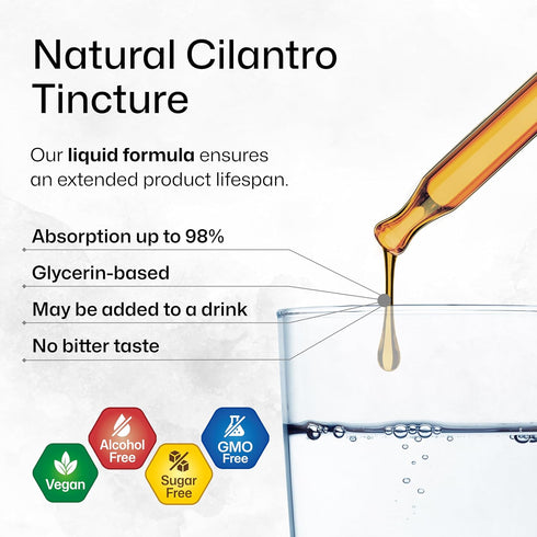 BIO KRAUTER Cilantro Supplement - Rich Source of Antioxidants - Natural Cleansing & Detox Cilantro Tincture - Vegan, Alcohol Free Drops 2 Fl. Oz....