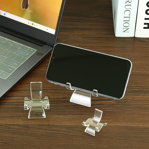 (24 PCS?Display Stand,Acrylic Rock Display stands,Clear Display Easel Stands Pedestal for Crystal Geodes Rock Mineral Agate Fossil Coral crystal/g...