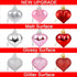 36Pcs Valentines Heart Shaped Ornaments - Valentines Heart Decorations - Red Pink Silver Glitter Heart Shaped Baubles - Romantic Christmas Valenti...