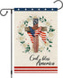 God Bless America 4th of July Garden Flag 12x18 Inch Double Sided, Patriotic Religious Cross Yard Flags Independence Day Daisy Flower Yard Banner ...