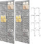 Clear Crystal 2 Pack 12Pockets Large Hanging Shoe Organizer Over The Door Shoe Rack for Closet Door Storage Shoe Holder Hanger, 8Hooks, White (59'...