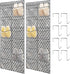 Clear Crystal 2 Pack 12Pockets Large Hanging Shoe Organizer Over The Door Shoe Rack for Closet Door Storage Shoe Holder Hanger, 8Hooks, White (59'...