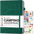 JUBTIC Camping Journal and RV Travel Log Book, A5 Adventure Journal for 25 Camping, Hiking Journal, Family Travel Books Camper Essentials Camping ...