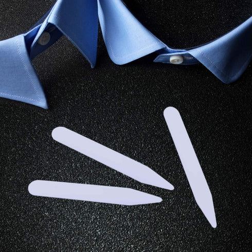 Homoyoyo 200PCS Plastic Collar Stays for Mens Dress Shirts, White Premium Dress Shirt Collar Inserts, Mens Collar Stays Bones Stiffeners in 3 Size...