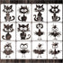 Bird Cat Stencils for Painting on Wood, Cartoon Stencils for Crafts Reusable Wood Burning Drawing Art Animal Paint Stencils and Patterns for Wall ...