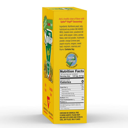 Spike Vegit All-Purpose Seasoning, All Natural, Low Sodium, No Sugar, No MSG, Zero Calories, Vegan, 4 oz Box...