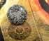 Bezelry 12 Pieces Flower Garland Nonagon Metal Shank Buttons. 20mm (3/4 inch) (Antique Silver)...