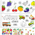2 PCS Drawing Roll for Kids, Sticky Coloring Paper Graffiti Rolls Doodle Scroll DIY Painting with Stickers for Toddlers Boys Girls 3 4 5 Education...