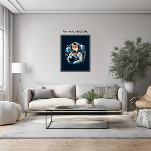 Posterizer 1 pcs-meme space dog sci-fi home decor-Abstract & Modern Art-Fantasy & Fiction Art-Gift for movie lovers-Decor for Home & Office- UNFRA...