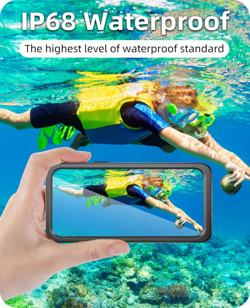WIFORT for iPhone 12 Pro Max Waterproof Case Built-in Screen Protector Water Resistant Cover Protective Drop Protection Hard, Shockproof Full Body...