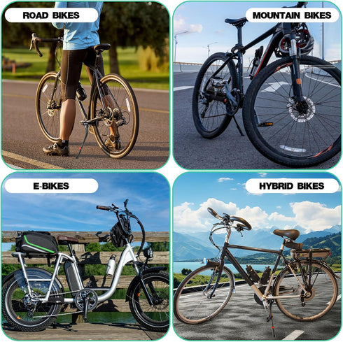 Bike Kickstand for 24-29 inch Bicycles, Aluminum Alloy Adjustable Bike Stand with Button-style Latch, Suitable for Mountain Bike, Road Bike, Hybri...