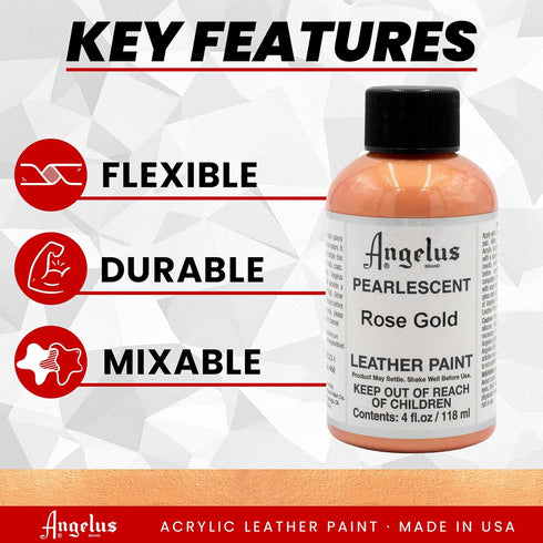 Angelus 4 oz Leather Paint, Rose Gold...