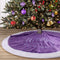 yuboo Purple Tree Skirt, 36" Faux Fur Christmas Tree Skirt with Embroidered Snowflakes for Purple Christmas Decorations and Madi Gras Decor...