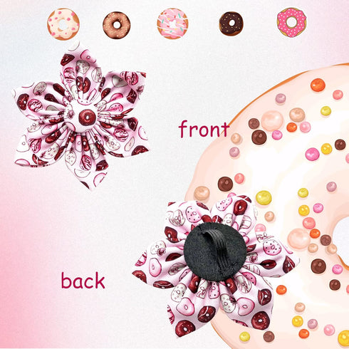 Lionheart glory Dog Collar, pink Dog Flower Collar for Female Dogs Collar with Flower Adjustable Flower Collar Cute Patterns for Small Dogs Pet Gi...