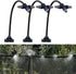 3 Pack 3 Way Brass Misting Nozzles Tee, w/ 13 in Length Built in Hose for Outdoor Watering System, Adjustable 360° Rotation Nozzles, Water Mister ...