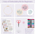Offizon 3 PCS Embroidery Kit for Beginners - Cross Stitch DIY Craft Set, Flower Embroidery Accessories & Hoop Included, Hand Embroidery Kit for Ad...