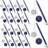Secure Pen with Adhesive Pen Chain and Security Blue Ink Pen Holder for Home Office Supplies (20 Pieces)...