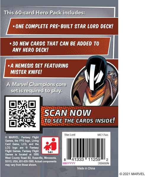 Marvel Champions The Card Game Star-Lord HERO PACK - Superhero Strategy Game, Cooperative Game for Kids and Adults, Ages 14+, 1-4 Players, 45-90 M...