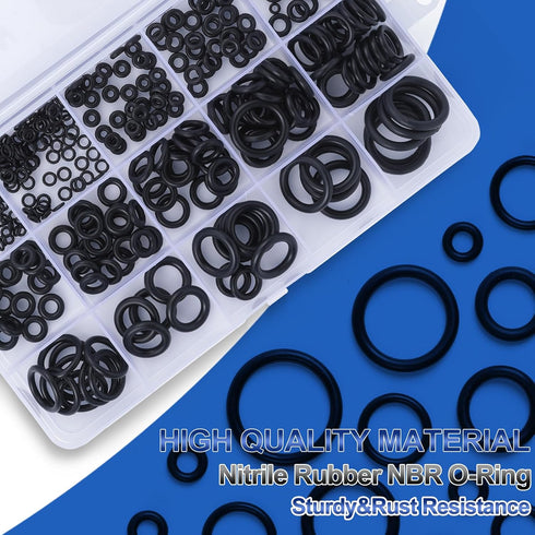 Gelisen 420Pcs Nitrile Rubber O-Rings Kit 15 Sizes Universal NBR Metric Washer Gasket Assortment Set for Hydraulics, Pneumatics & Plumbing Sealing...