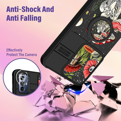 Phone Case for Moto G Pure/G Power 2022/G Play 2023, 2-Mushroom Skull, Thermoplastic Polyurethane, Kickstand, 6.5 inch, Women's Case...