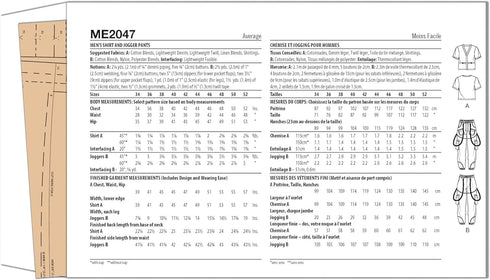 McCall's Unisex Adult Clothing Sewing Pattern Kit, Design Code ME2047, Multicolor, 44-46-48-50-52 US...