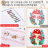 Juexica 6 Pcs Mushroom Cross Stitch Sets Mushroom Embroidery Kit for Beginners with Pattern and Instructions, 2 Embroidery Hoops, 6 Needles, Needl...