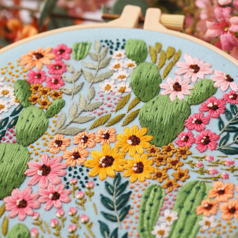 REEWISLY 3 pcs Embroidery Starter kit with Patterns and Instructions, DIY Adult Cross Stitch Kits Beginner, Including 3 Plastic Embroidery Rings, ...