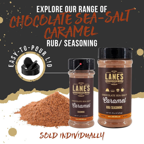 Lane's Chocolate Sea-Salt Caramel Seasoning, All-Natural Sea Salt Caramel Chocolate Seasoning for Cake, Hot Beverages & Popcorn Flavoring Seasonin...