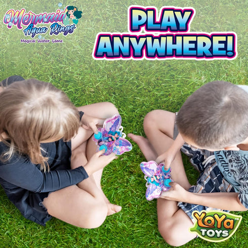 YoYa Toys Mermaid Butterfly Ring Toss Handheld Game - Games for Kids Handheld with Underwater Princess, Classic-Style Retro Game, Portable & Trave...