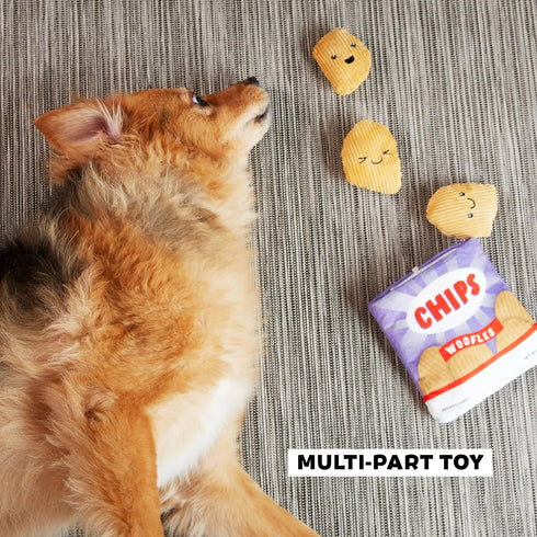 Barkbox 2 in 1 Interactive Plush Dog Toy - Rip and Reveal Dog Toy for Small Dogs - Stimulating Squeaky Pet Enrichment and Puppy Toys | Woofles Pot...