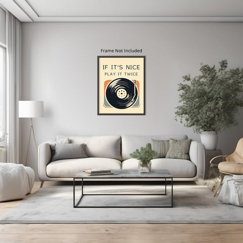 Posterizer 1 pcs-If it's nice, play it nice-Retro vinyl trendy Print-Musical Art Collection-GIft for Men Women Teens-Decor for Home & Office- unfr...