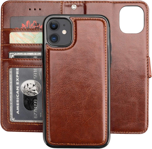 Bocasal for iPhone 11 Wallet Case with Card Holder PU Leather Magnetic Detachable Kickstand Shockproof Wrist Strap Removable Flip Cover for iPhone...