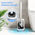 HAMITOR Toilet Bowl Brush Holder Set: Curved Design with Holder for Deep Cleaning Under Rim - Compact Hidden Scrubber for Small Space - Modern RV ...