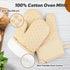 Oven Mitts and Pot Holders 4 Sets, Heat Resistant 500 ? Oven Mitt and Pot Holder, Oven Glove&Potholders with Non-Slip Silicone Surface,Kitchen Ess...