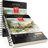 ARTEZA Mixed Media Sketchbook, 5.5 x 8.5 Inches, Pack of 1, 60 Sheets, Micro-Perforated Spiral-Bound Paper Pad for Wet and Dry Media...