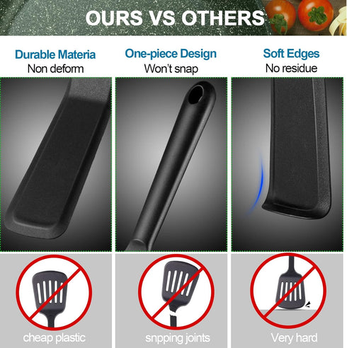 Silicone Thin Spatula Omelet Spatula Turner Long Crepe Spatula Heat Resistant Cooking Spatula Non Stick Pancake Spatula for Cooking Egg Burgers Pi...